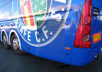 Rotulación del autobús del Getafe C.F.